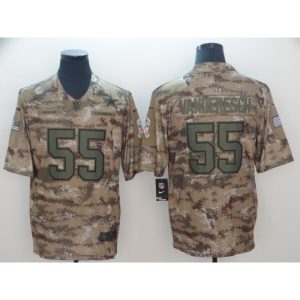Men's Dallas Cowboys #55 Leighton Vander Esch 2018 Camo Salute To Service Limited Stitched NFL Jersey