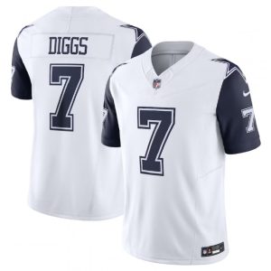Men's Dallas Cowboys #7 Trevon Diggs White 2023 F.U.S.E. Vapor Limited Stitched Football Jersey