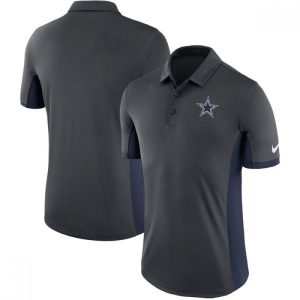 Men's Dallas Cowboys  Charcoal Navy Evergreen Polo