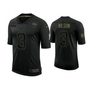 Men's Denver Broncos #3 Russell Wilson Black Salute To Service Limited Stitched Jersey