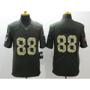 Men's Denver Broncos #88 Demaryius Thomas Green Salute To Service Limited Stitched Jersey