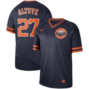 Men's Houston Astros  #27 Jose Altuve "Tuve"  Navy Cooperstown Collection Legend Stitched MLB Jersey