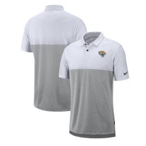Men's Jacksonville Jaguars White/Gray Sideline Early Season Performance Polo