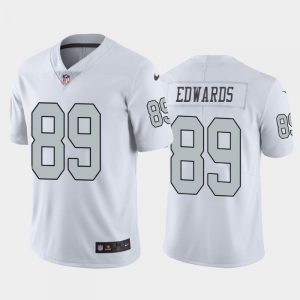 Men's Las Vegas Raiders #89 Bryan Edwards White Color Rush Stitched Jersey