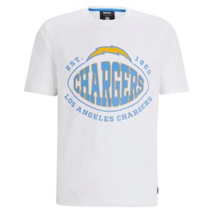 Men's Los Angeles Chargers White BOSS X Trap T-Shirt