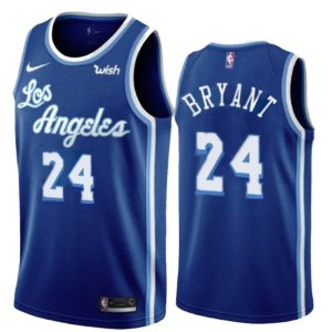 Men's Los Angeles Lakers #24 Kobe Bryant Blue Classic Edition Swingman Stitched Jersey