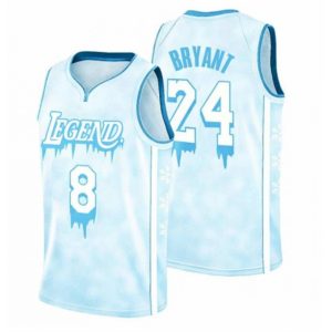 Men's Los Angeles Lakers  Front #8 Back #24 Kobe Bryant Legend Icy Stitched Jersey