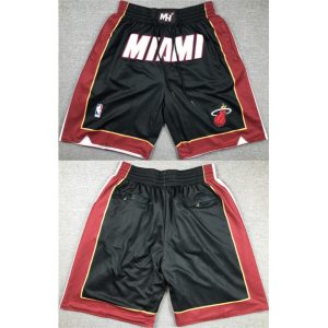 Men's Miami Heat Black  Shorts (Run Small)
