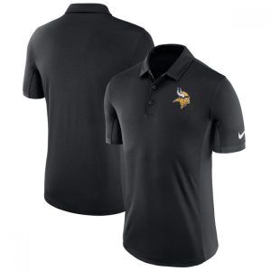 Men's Minnesota Vikings  Black Evergreen Polo