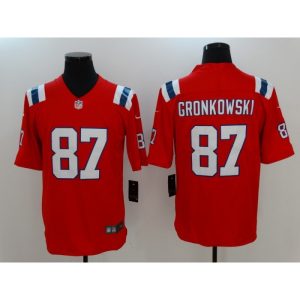 Men's New England Patriots #87 Rob Gronkowski  Red Vapor Untouchable Limited Stitched NFL Jersey