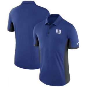 Men's New York Giants  Royal Evergreen Polo