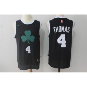 Men's  Boston Celtics #4 Isaiah Thomas All Black Stitched NBA Jersey