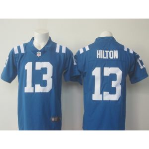 Men's  Colts #13 T.Y. Hilton Blue  Limited Rush Stitched NFL Jersey