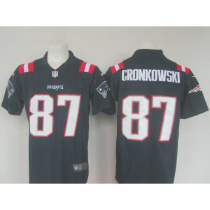 Men's  Patriots #87 Rob Gronkowski  Navy Limited Rush Stitched NFL Jersey