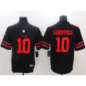 Men's  San Francisco 49ers #10 Jimmy Garoppolo Black Vapor Untouchable Limited Stitched NFL Jersey