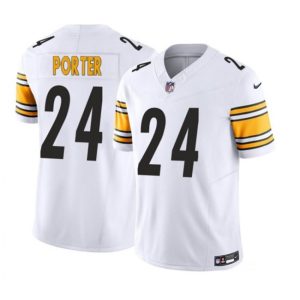Men's Pittsburgh Steelers #24 Joey Porter Jr.  White 2023 F.U.S.E. Vapor Untouchable Limited Stitched Jersey