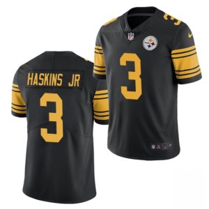 Men's Pittsburgh Steelers #3 Dwayne Haskins Jr.  Black Color Rush Limited Stitched Jersey