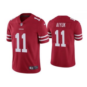 Men's San Francisco 49ers #11 Brandon Aiyuk Red Vapor Untouchable Limited Stitched Jersey