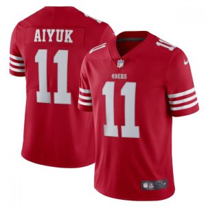 Men's San Francisco 49ers #11 Brandon Aiyuk  2022 New Scarlet Vapor Untouchable Stitched Football Jersey