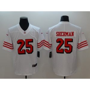 Men's San Francisco 49ers #25 Richard Sherman  White Color Rush Vapor Untouchable Limited Stitched NFL Jersey