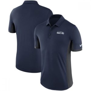 Men's Seattle Seahawks  College Navy Evergreen Polo