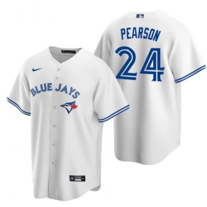 Men's Toronto Blue Jays #24 Nate Pearson White Cool Base Stitched Jersey
