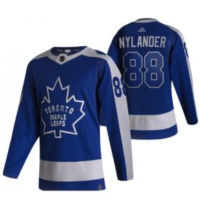 Men's Toronto Maple Leafs #88 William Nylander 2020/2021 Blue Reverse Retro Special Edition Stitched Jersey