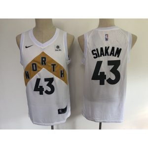 Men's Toronto Raptors #43 Pascal Siakam White 2019 Earned Edition Swingman Stitched NBA Jersey