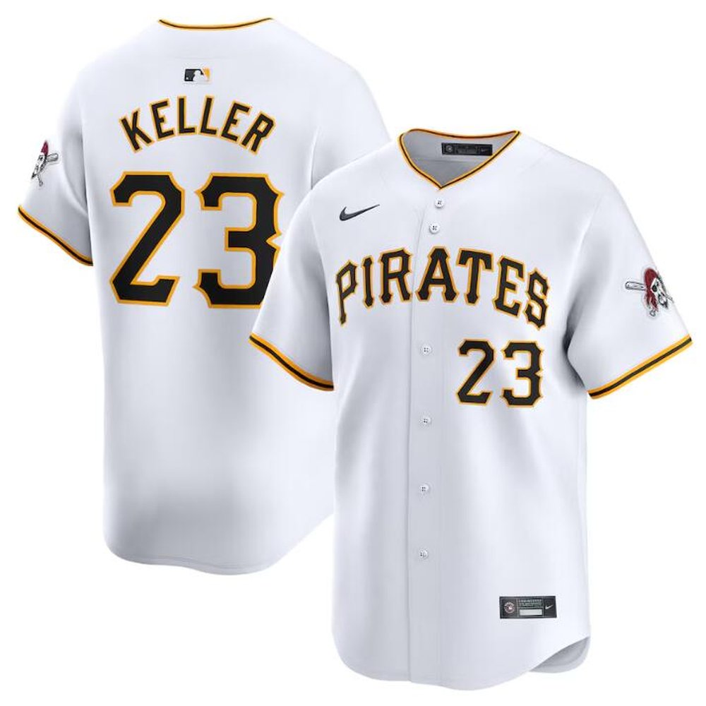 Mens20Pittsburgh20Pirates202320Mitch20Keller20White20Home20Limited20Stitched20Baseball20Jersey.jpg