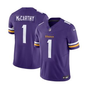 Men's Minnesota Vikings J.J. McCarthy  Purple 2024 NFL Draft First Round Pick Player F.U.S.E. Vapor Untouchable Limited Stitched Football Jersey