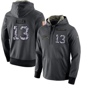 NFL Men's  San Diego Chargers #13 Keenan Allen Stitched Black Anthracite Salute to Service Player Performance Hoodie