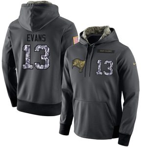 NFL Men's  Tampa Bay Buccaneers #13 Mike Evans Stitched Black Anthracite Salute to Service Player Performance Hoodie
