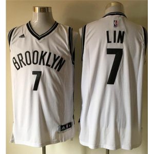 Nets #7 Jeremy Lin White Home Stitched NBA Jersey