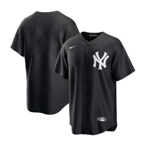 Men's New York Yankees Nike Blank Black Lights Out Replica Jersey