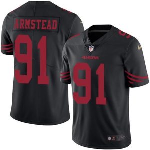 49ers #91 Arik Armstead Black Men's Stitched NFL Limited Rush Jersey