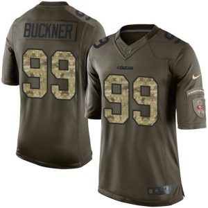 49ers #99 DeForest Buckner Green Men's Stitched NFL Limited Salute to Service Jersey