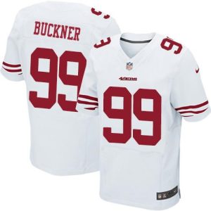49ers #99 DeForest Buckner White Men's Stitched NFL Elite Jersey