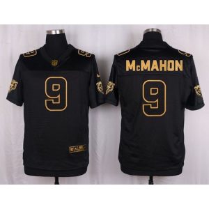 Bears #9 Jim McMahon Black Men's Stitched NFL Elite Pro Line Gold Collection Jersey