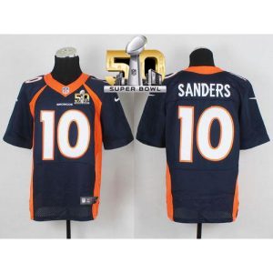 Broncos #10 Emmanuel Sanders Navy Blue Alternate Super Bowl 50 Men's Stitched NFL New Elite Jersey