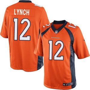 Broncos #12 Paxton Lynch Orange Team Color Men's Stitched NFL Limited Jersey