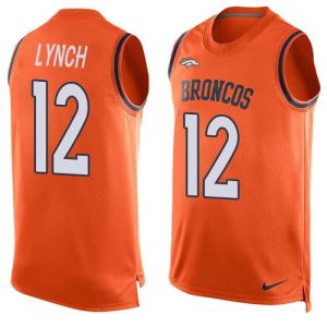 Broncos #12 Paxton Lynch Orange Team Color Men's Stitched NFL Limited Tank Top Jersey
