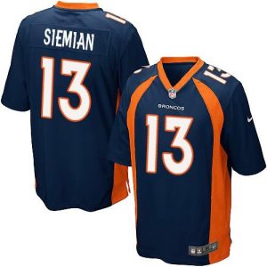 Broncos #13 Trevor Siemian Blue Alternate Youth Stitched NFL New Elite Jersey