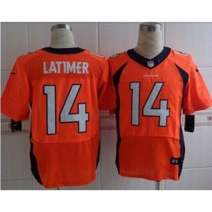 Broncos #14 Cody Latimer Orange Team Color Men's Stitched NFL New Elite Jersey