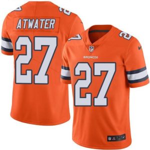 Broncos #27 Steve Atwater Orange Youth Stitched NFL Limited Rush Jersey