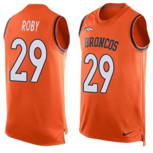 Broncos #29 Bradley Roby Orange Team Color Men's Stitched NFL Limited Tank Top Jersey