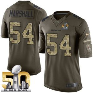 Broncos #54 Brandon Marshall Green Super Bowl 50 Men's Stitched NFL Limited Salute To Service Jersey
