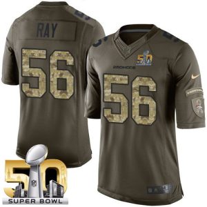 Broncos #56 Shane Ray Green Super Bowl 50 Men's Stitched NFL Limited Salute To Service Jersey