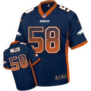 Broncos #58 Von Miller Blue Alternate Youth Stitched NFL Elite Drift Fashion Jersey