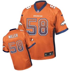 Broncos #58 Von Miller Orange Team Color Youth Stitched NFL Elite Drift Fashion Jersey