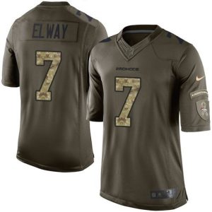 Broncos #7 John Elway Green Men's Stitched NFL Limited Salute To Service Jersey
